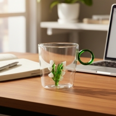 Скляна кружка з фігуркою “Проліски”, 300 мл (9220-001)