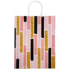 Подарунковий пакет "Золоті фігури", 25,5*33 см (9078-008)