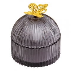 УЦІНКА Ємність для зберігання "Грація руху", 11 см (Дефект лиття скла,скол,ржава шайба) (00BR-9034-008)