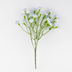 Искусственные миниатюрные гвоздики, голубые, 38 см (9259-040)