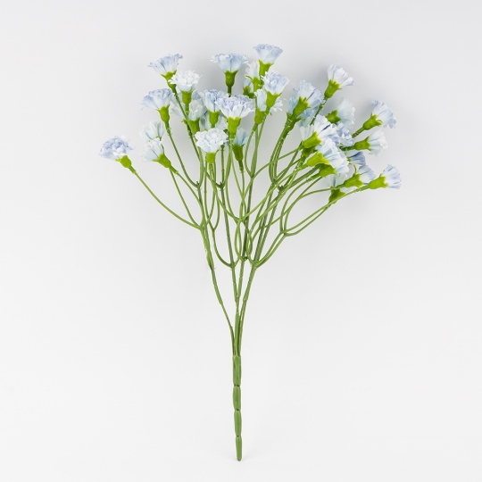 Искусственные миниатюрные гвоздики, голубые, 38 см (9259-040) Искусственные миниатюрные гвоздики, голубые, 38 см (9259-040)