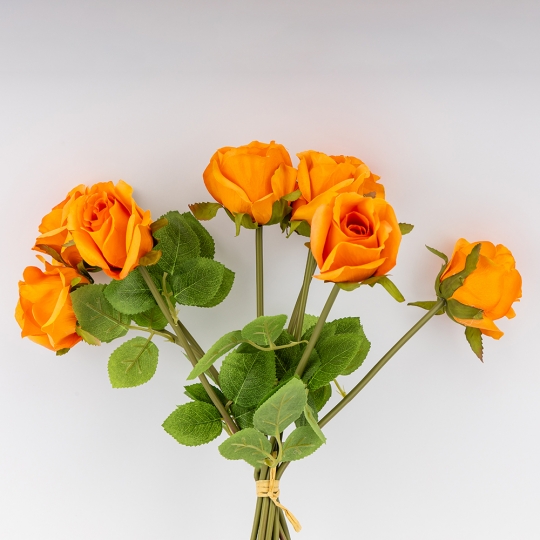 Букет роз, 8 бутонов, оранжевый, 48 см (9259-053) Букет роз, 8 бутонов, оранжевый, 48 см (9259-053)