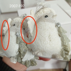 УЦІНКА Підвіска "Синичка з подарунком" (Ледь помітний скол на крилі/дирка в ялинці) (00BR-2007-192)