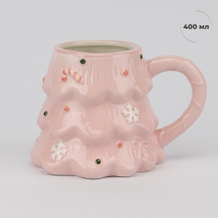 Кружка "Рожева ялинка", 400 мл (6036-009)