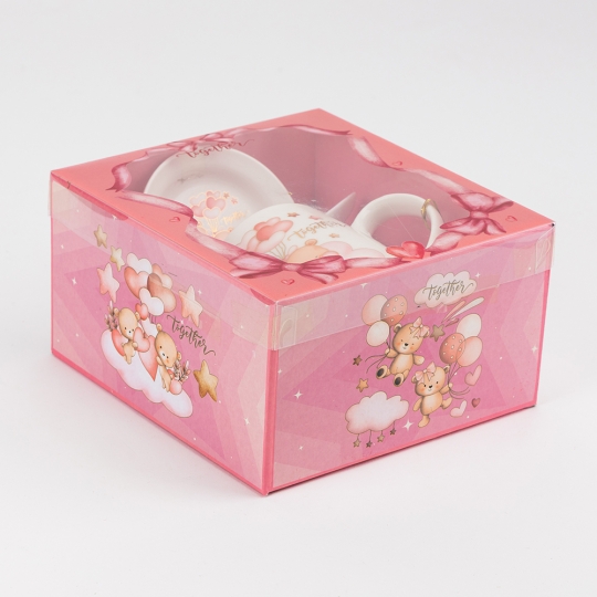 Кружка з блюдцем та ложечкою 