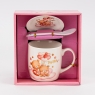 Кружка з блюдцем та ложечкою 
