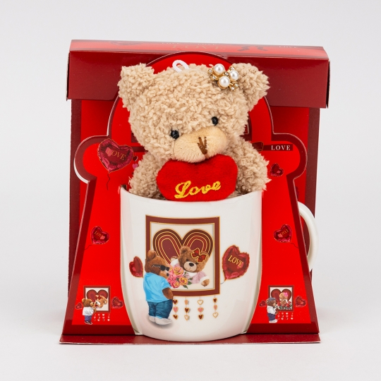 Подарунковий набір «Love»: чашка з ведмедиком, 400 мл * Рандомний вибір дизайну (19298-017)