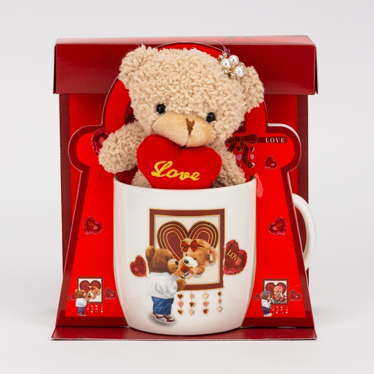 Подарунковий набір «Love»: чашка з ведмедиком, 400 мл * Рандомний вибір дизайну (19298-017)