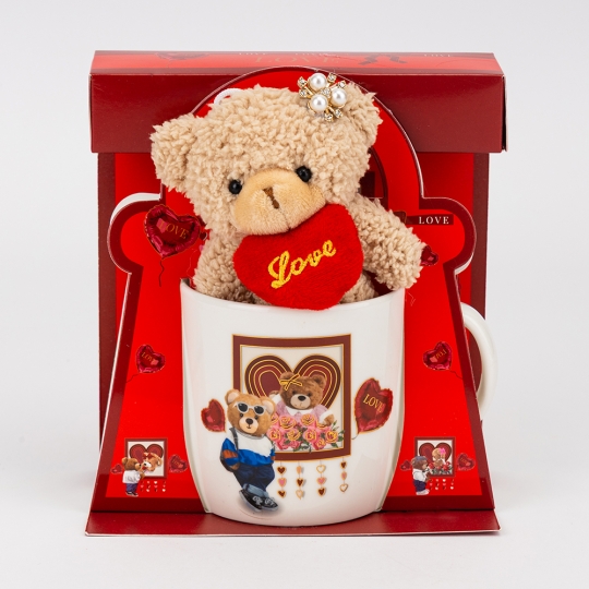 Подарунковий набір «Love»: чашка з ведмедиком, 400 мл * Рандомний вибір дизайну (19298-017)
