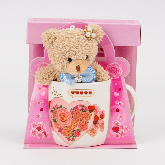 Подарунковий набір «Love»: чашка з ведмедиком, 400 мл * Рандомний вибір дизайну (19298-019)