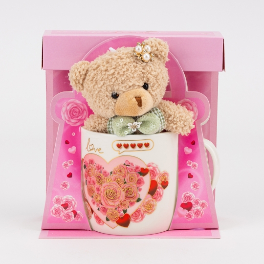 Подарунковий набір «Love»: чашка з ведмедиком, 400 мл * Рандомний вибір дизайну (19298-019)