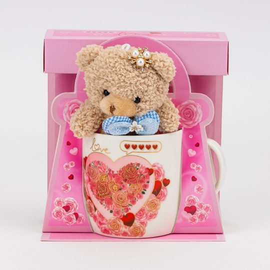 Подарунковий набір «Love»: чашка з ведмедиком, 400 мл * Рандомний вибір дизайну (19298-019)