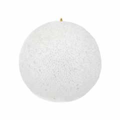 Новогодняя игрушка "Заснеженный шарик", 15 см (6018-047)