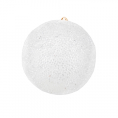 Новогодняя игрушка "Заснеженный шарик", 12 см (6018-048)