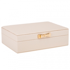 УЦІНКА Скринька для прикрас "Золотий бантик", бежева, 24 см (Сліди від клею,кулькової ручки,маленькі плями) (00BR-9188-010)