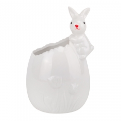 Ємність для зберігання "Милий кролик", біла, 15 см (5009-037)