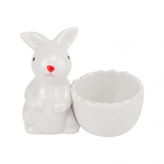 Підставка під яйце "Ніжний кролик", біла, 7 см (5009-041)