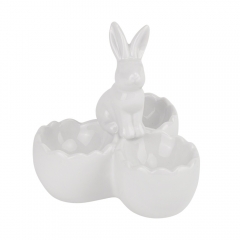 Підставка для 3 яєць "Ніжний кролик", біла, 10 см (5009-042)
