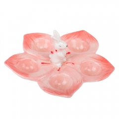 Підставка для 5 яєць "Весняний сад", рожева, 18 см (5101-002)