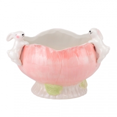 Блюдо "Великодній настрій", рожеве, 23 * 15 см (5101-004)