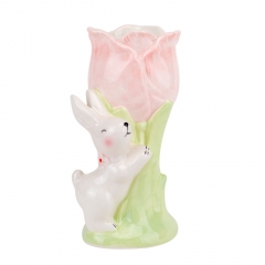 Ваза "Кролик с тюльпаном", 15 см (5101-006)