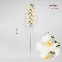 Искусственная орхидея, кремовая, 95 см (2026-021/cream)
