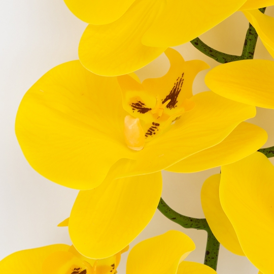 Искусственная орхидея, желтая, 95 см (2026-021/yellow)
