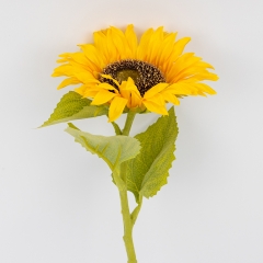Искусственный подсолнух, желтый, 47 см (2026-025/orange)