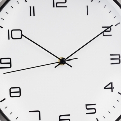 Годинник "Еталон", біло-чорний, 30 см (2016-029)