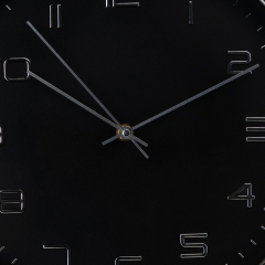 Годинник "Блек сільвер", чорно-сріблий, 30 см (2016-032)