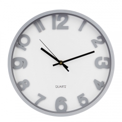Годинник "Рельєфар", біло-сірий, 30 см (2016-038)