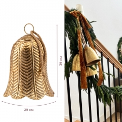 Металевий дзвіночок, золотий, 39 см (6033-002)