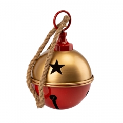 Металевий дзвіночок, червоно-золотий, 25 см (6033-006)