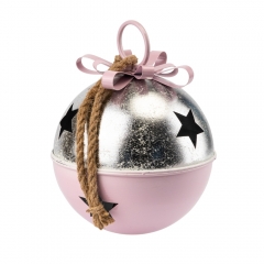 Металевий дзвіночок, рожево-срібний, 26 см (6033-010)