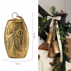 Металевий дзвіночок, золотий, 45 см (6033-012)