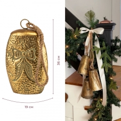 Металевий дзвіночок, золотий, 36 см (6033-013)