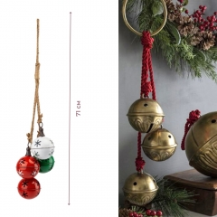 Підвіска з 4 дзвіночками, різнокольорова, 71 см (6033-017)