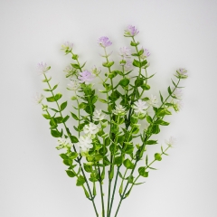 Штучна зелена гілка з бузковими суцвіттями, 35 см (9273-010)