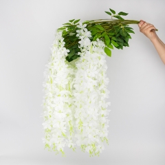Набір з 12 звисаючих гілок "Гліцинія біла", 103 см (9270-007)