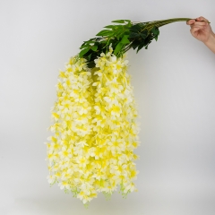 Набір з 12 звисаючих гілок "Гліцинія жовта", 103 см (9270-008)