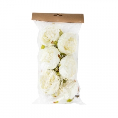 Набір декоративних квітів "Бутон півонії" білий (6018-035)