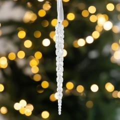 Набір з 2 ялинкових прикрас «Кришталеві бурульки», 14,7 см (6040-002)