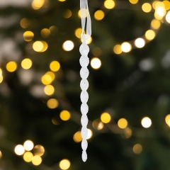 Набір з 4 ялинкових прикрас "Блискуча бурулька", 13,2 см (6040-020)