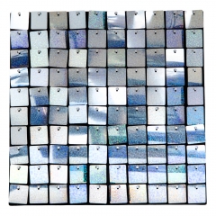 Декоративна панель з паєтками для фотозони, срібна, 30*30см, 100 паєток (8519-005)