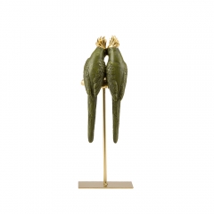 УЦІНКА Статуетка "Закохані папуги"  (Скол на тримачі,дефект лапки) (00BR-2007-156)