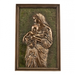 Картина-барельєф "Діва Марія з немовлям", 23 см (78401A42)