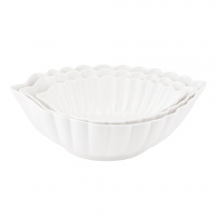 Набір із 3 салатниць "Біла ніжність", 35*32*26,5 см (9201-011)