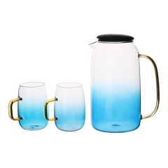 Набір з глечика і 2 ф чашок "Ранкова прохолода" 1,5 л + 280 мл (8919-013)