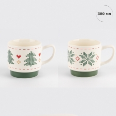 Набір з 2 кружок "Зимовий светрик", 380 мл (6035-005)