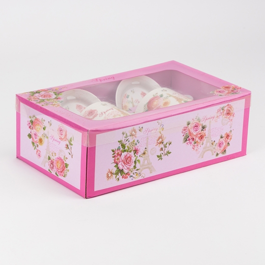 Набір з 2 кружок з блюдцями та ложечками 